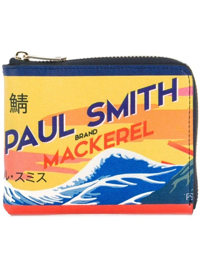 Shop Paul Smith Mackerel Print Zipped Cardholder