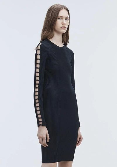 Shop Alexander Wang Bra Strap Midi Dress In Black