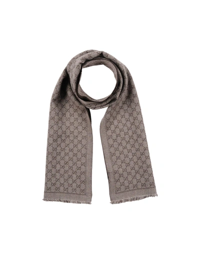 Shop Gucci Scarves In Grey