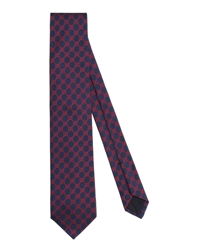 Shop Gucci Tie In Dark Blue