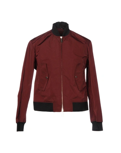 Shop Dsquared2 Jackets In Maroon