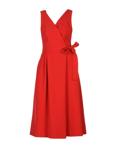 Shop Tara Jarmon 3/4 Length Dresses In Red