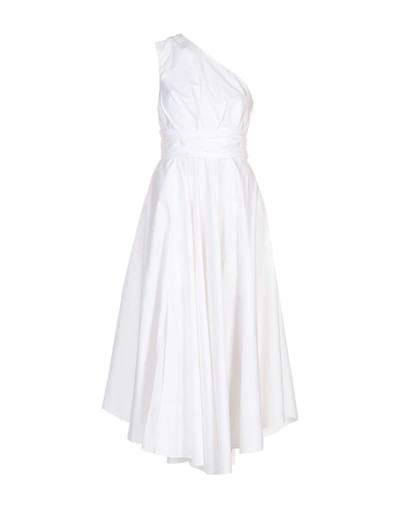 Shop Tibi 3/4 Length Dresses In White