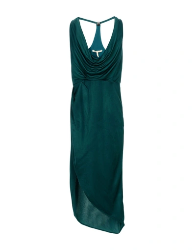 Shop Halston Heritage 3/4 Length Dresses In Deep Jade