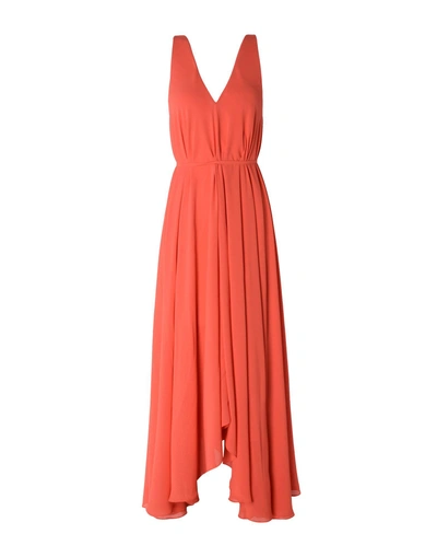 Shop Saloni Long Dresses In Orange