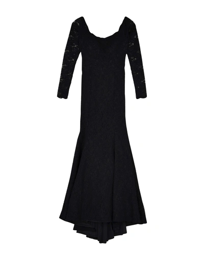 Shop Mikael Aghal Long Dress In Black