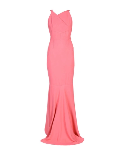 Shop Roland Mouret Long Dress In Pink
