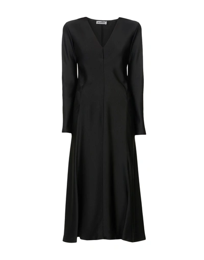 Shop Jil Sander Long Dress In Black