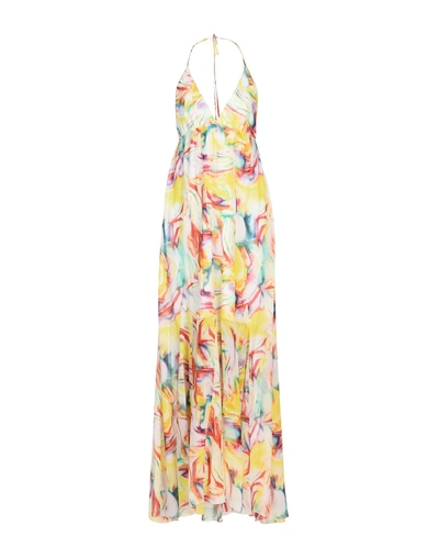 Shop Alice And Olivia Long Dress In Yellow