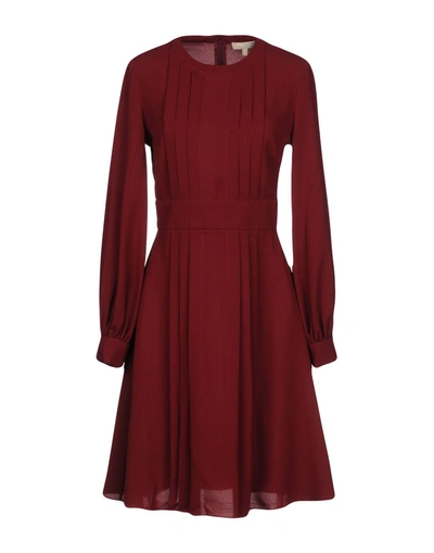 Shop Michael Kors Short Dress In Brick Red
