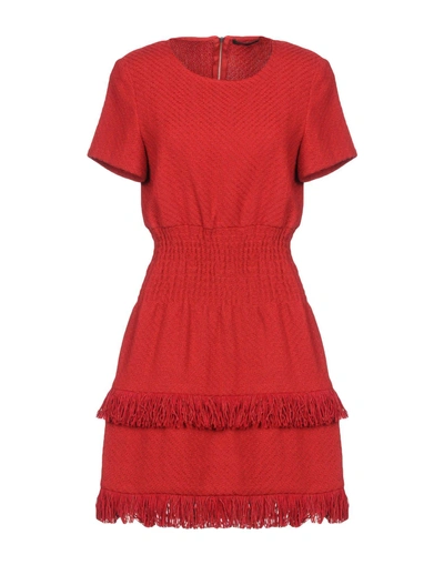 Shop Maje Short Dresses In Red