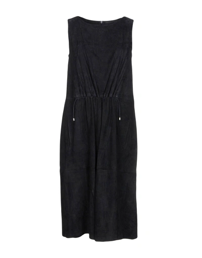Shop Fabiana Filippi Short Dresses In Dark Blue