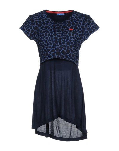 Shop Adidas Originals Short Dress In Dark Blue