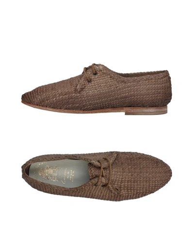 Shop Corvari Lace-up Shoes In Khaki