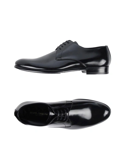 Dolce & Gabbana Man Lace-up Shoes Black Size 9 Calfskin In Black
