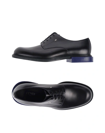 Shop Fendi Laced Shoes In Black