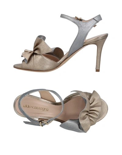 Shop Aldo Castagna Sandals In Platinum