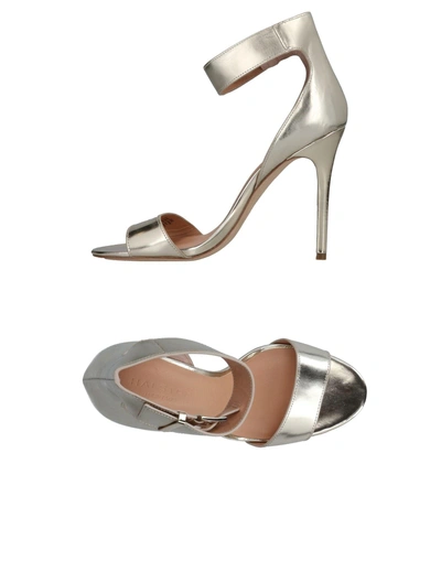 Shop Halston Heritage Sandals In Platinum