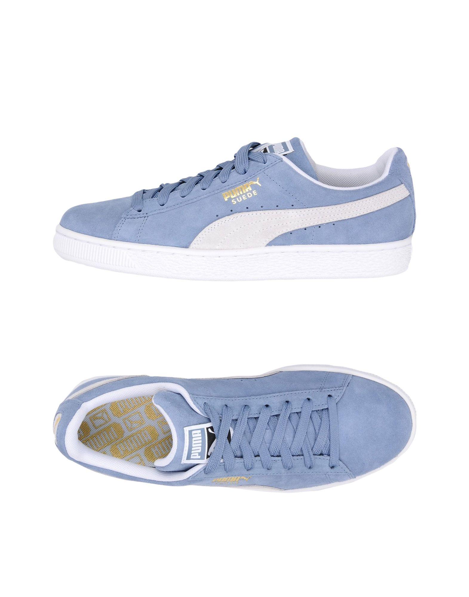 puma suede pastel blue