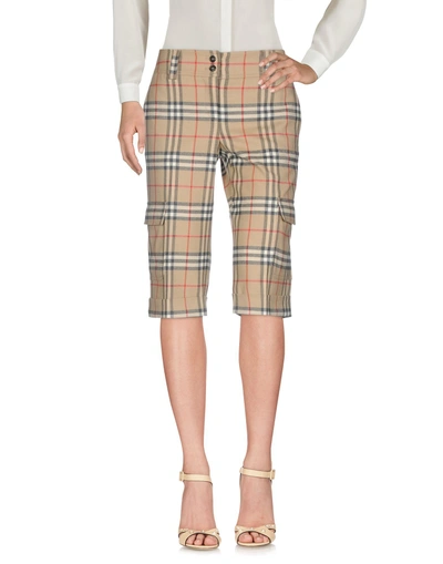 Shop Burberry Cropped Pants & Culottes In Beige