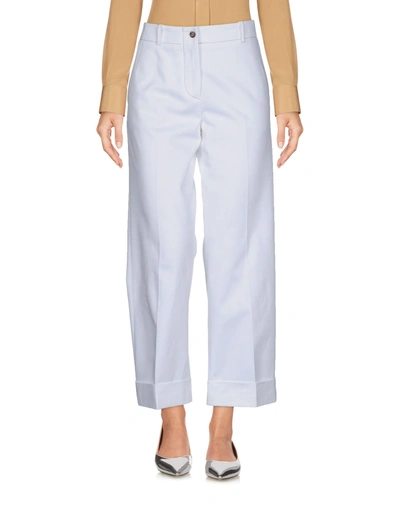 Shop Alberto Biani Cropped Pants In White