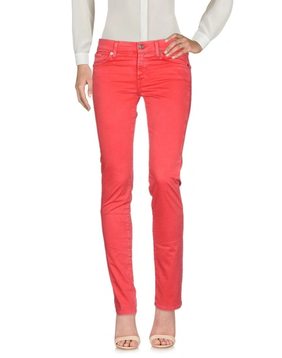Shop 7 For All Mankind Casual Pants In Red