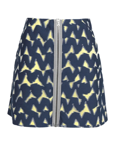 Shop Markus Lupfer Knee Length Skirts In Dark Blue