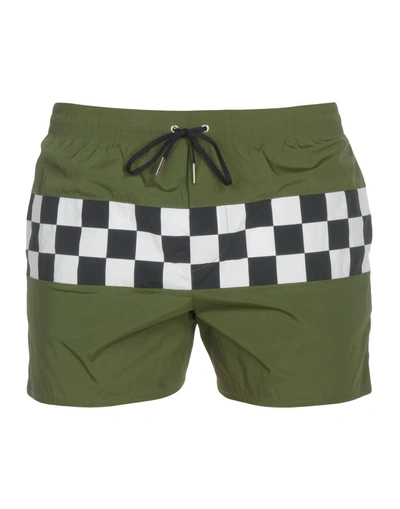 Shop Dsquared2 Swim Shorts In Military Green