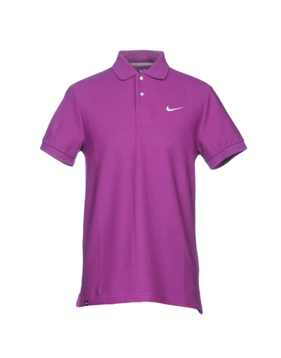 Shop Nike Polo Shirt In Purple