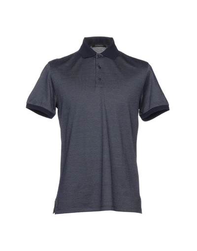 Shop Ermenegildo Zegna Polo Shirts In Dark Blue
