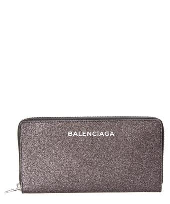 Balenciaga Glitter Essential Continental Zip Around Wallet In Black |  ModeSens