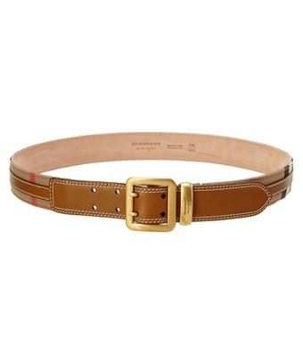 burberry house check and leather belt
