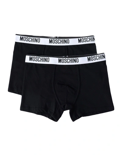 Shop Moschino Underwear Boxer In Black