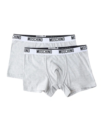 Shop Moschino Underwear Boxer In Light Grey