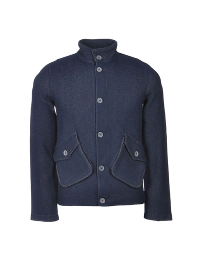 Shop Giorgio Armani Jacket In Dark Blue