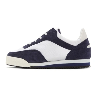 Shop Comme Des Garçons Shirt Navy & White Pitch Low Sneakers