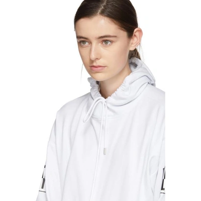 Shop Alyx White Colourblock Logo Hoodie