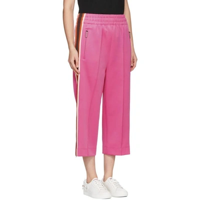 Shop Marc Jacobs Pink Three-quarter Track Pants In 650 Pink