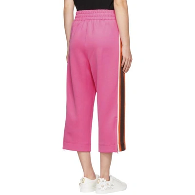 Shop Marc Jacobs Pink Three-quarter Track Pants In 650 Pink