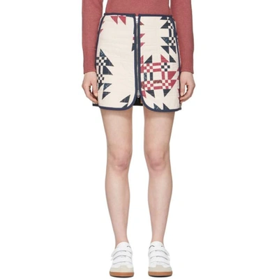 Shop Isabel Marant Ecru Lickly Origami Miniskirt In 23ec Ecru