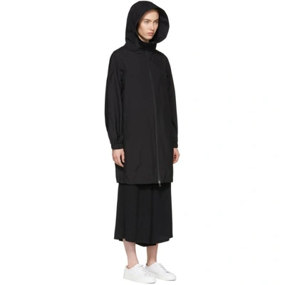 Shop Herno Black Gore-tex® Long Anorak Coat In 9300 Black