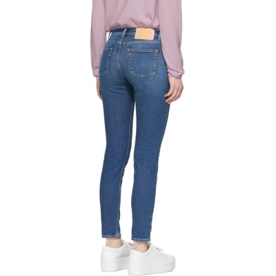 Shop Acne Studios Bla Konst Blue Climb Jeans In Mid Blue