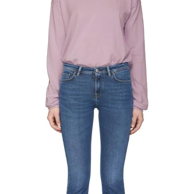 Shop Acne Studios Bla Konst Blue Climb Jeans In Mid Blue