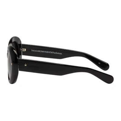 Shop Takahiromiyashita The Soloist Black Kurt Sunglasses In 1 Black