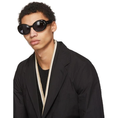 Shop Takahiromiyashita The Soloist Black Kurt Sunglasses In 1 Black