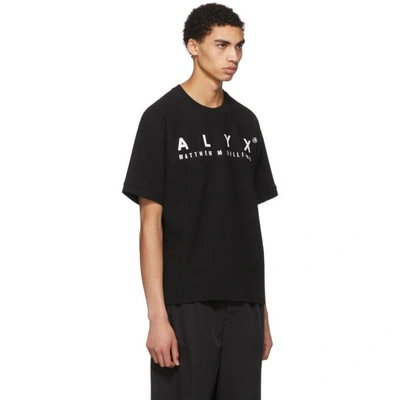 Shop Alyx 1017  9sm Black Logo Baseball T-shirt In 001-black