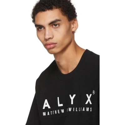 Shop Alyx 1017  9sm Black Logo Baseball T-shirt In 001-black