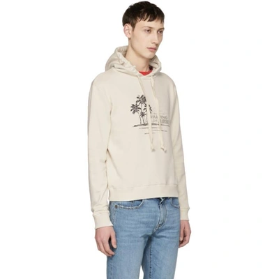 Shop Saint Laurent Off-white Waiting For Sunset Hoodie In 9174 Offwht