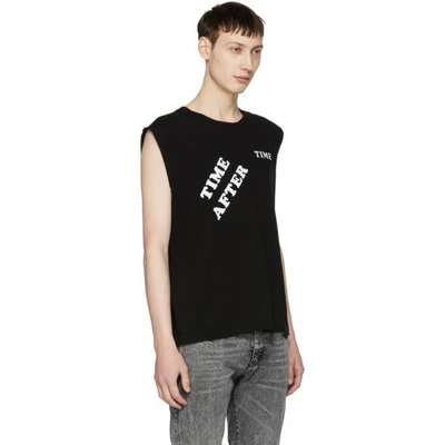 Shop Saint Laurent Black Time After Time Muscle T-shirt In 9787 Black