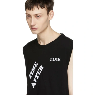 Shop Saint Laurent Black Time After Time Muscle T-shirt In 9787 Black